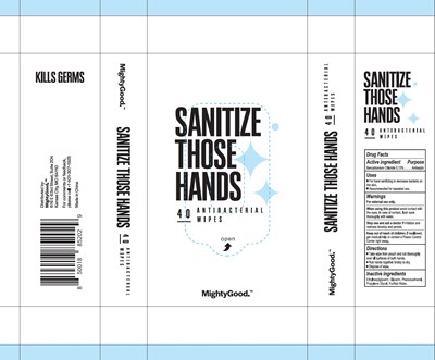 Principal Display Panel (Sanitize Those Hands 40 Antibacterial   Wipes)
